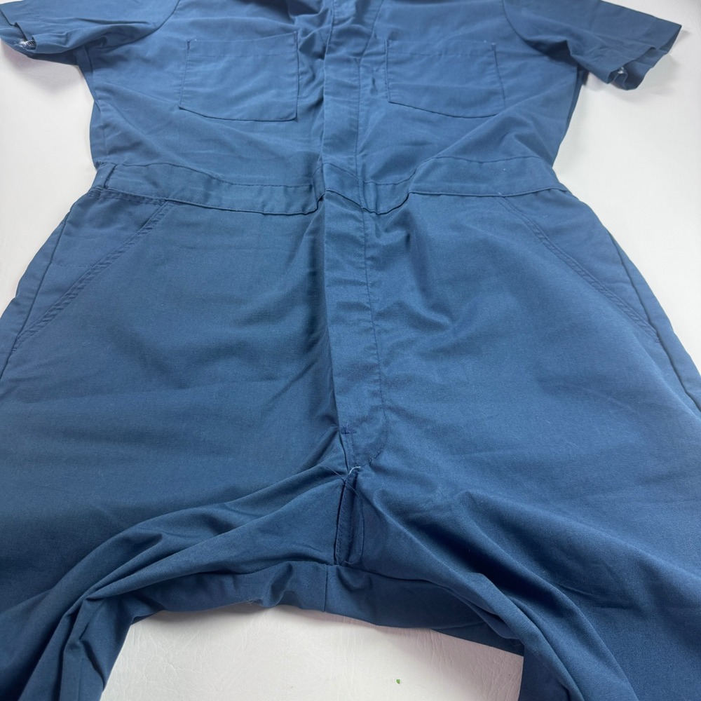 Dickies Coveralls Short Sleeve Utility Workwear Jumpsuit Navy Blue Mens 38 Long - Picture 7 of 16